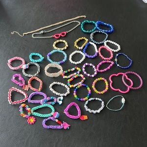 Bundle of Bracelets.  1 necklace and 1 choker
